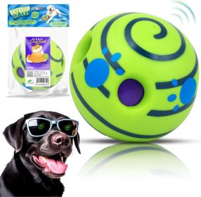 Giggle Dog Ball; 5.5" in Diameter; Green Interactive Dog Toy Sound 12 oz; Vinyl Giggle Ball for Dogs; Wiggle Waggle Ball for Dogs; Sound Dog Toys