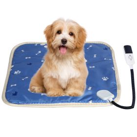 Pet Heating Pad Electric Dog Cat Heating Mat Waterproof Warming Blanket with 9 Heating Levels 4 Timer Setting Constan On Function Chewing-resistant S/ (Option: Pad4545CM9Gear)